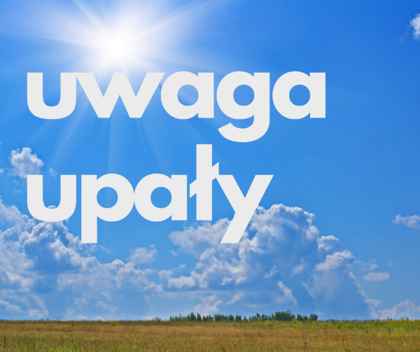 grafika informująca o upałach